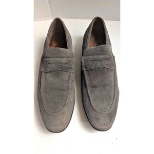 Flag Ltd Seneca Mens Sz 12M Suede Leather Penny Loafers Khaki Napa Glove